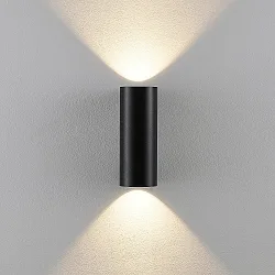 Außenwand-Strahler CAN OUTDOOR UP & DOWN, 2-flammig, Höhe 21.2cm, 2x GU10, starr, schwarz