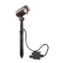 Outdoor LED Spießleuchte KEID II, IP65, inkl. Anschlussbox, Alu Druckguss, Dunkelgrau, 20W 3000K 1350lm 2070cd 45°