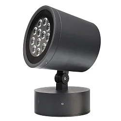 Outdoor LED Strahler COLT RGBWW, IP65, 24V DC, 36W RGB + 2700K 1500lm 20°, dimmbar, Schwarzgrau