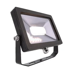 Outdoor LED Flutlichtstrahler FLOOD SMD 15, IP44 IK08, mit 120cm IP-Steckerkabel, neigbar, 15W 3000K 1800lm 100°, schwarz