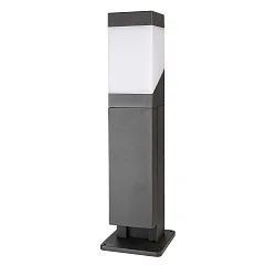 Steckdosenturm KUKUI PUKA, IP54, 62cm, 2-fach, mit Beleuchtung + Deckeln + Anschlussbox, E27, schaltbar, Alu-Druckguss
