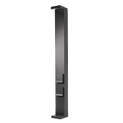 LED Energieverteiler LERNA 1000, 100cm, 2 Steckdosen, 50/100°, 7,4W 3000/4000K 237/256lm, IP65 IK06, Alu-Druckguss, dunkelgrau