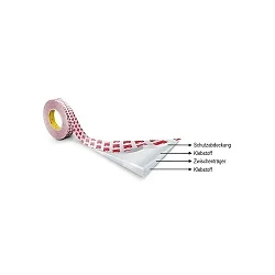 3M(TM) Doppelseitiges Klebeband, 50 Meter, Breite / Stärke 10 x 0,2mm