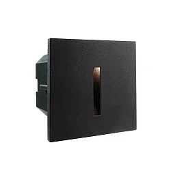 Abdeckung LINEAR für LED Wandeinbauleuchte LIGHT BASE II COB OUTDOOR, 10 x 10cm, Abstrahlwinkel 43°, Aluminium, Schwarz
