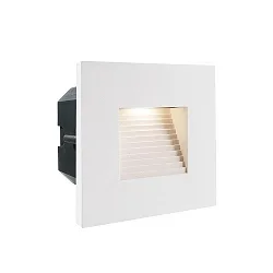 Abdeckung ECKIG / STUFE für LED Wandeinbauleuchte LIGHT BASE II COB OUTDOOR, 10 x 10cm, Abstrahlwinkel 70°, Aluminium, Weiß
