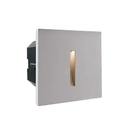 Abdeckung LINEAR für LED Wandeinbauleuchte LIGHT BASE II COB OUTDOOR, 10 x 10cm, Abstrahlwinkel 43°, Aluminium, Silbergrau