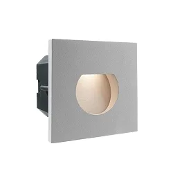 Abdeckung RUND für LED Wandeinbauleuchte LIGHT BASE II COB OUTDOOR, 10 x 10cm, Abstrahlwinkel 63°, Silbergrau