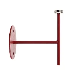 Zubehör für LED-Magnetleuchte MIRAM – Wandhalter, B/H: 8.5cm/9.6cm, Aufbauversion, magnetisch, mechanisch, rot