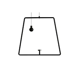 Zubehör für LED-Magnetleuchte MIRAM - mobiles Pendel-Set, B/H: 20.5cm/18.5cm, 2m Drahtseil + Gegengewicht, magnetisch, schwarz