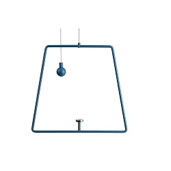 Zubehör für LED-Magnetleuchte MIRAM - mobiles Pendel-Set, B/H: 20.5cm/18.5cm, 2m Drahtseil + Gegengewicht, magnetisch, blau