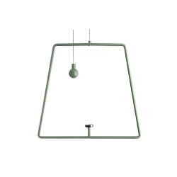 Zubehör für LED-Magnetleuchte MIRAM - mobiles Pendel-Set, B/H: 20.5cm/18.5cm, 2m Drahtseil + Gegengewicht, magnetisch, grün