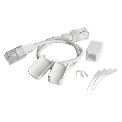 Flex Verbinder für 230V LED Stripe, 60cm, IP65, weiß