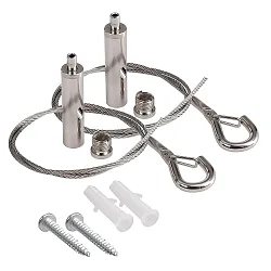 Zubehör für Feuchtraumleuchte TRI PROOF BASIC - Seilabhängung, 2 Stk., einstellbar, 300cm, mit Karabiner