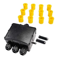 Outdoor Multi-Y 4-fach-Verteiler für 2-4 Kabel 4-14 mm, 0.5-4 mm², IP68, schwarz