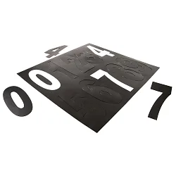 Zubehör für Außenwandleuchte CASA - Nummern-Set 0-9, Höhe 10cm. UV-beständig