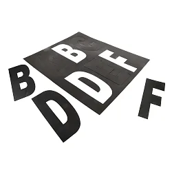 Zubehör für Außenwandleuchte CASA - Buchstaben-Set A-F, Höhe 10cm. UV-beständig