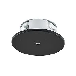 Deckeneinbau-Adapter für Pendelleuchten, IP20, Ø 9cm, 1-fach, zentraler Auslass, DA Ø 6.8cm, schwarz