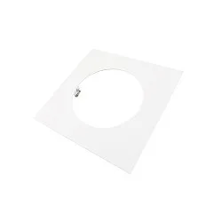 Einbau-Reduzierring quadratisch, IP20 IK03, 210mm /  innen Ø 135mm /  DA 175mm, Clipfedern, Metall, verkehrsweiß