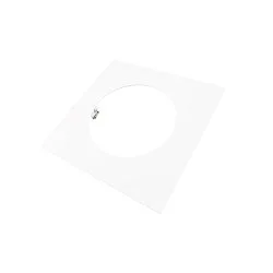 Einbau-Reduzierring quadratisch, IP20 IK03, 210mm / innen Ø 135mm / DA 175mm, Clipfedern, Metall, verkehrsweiß, signalweiß