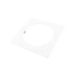 Einbau-Reduzierring quadratisch, IP20 IK03, 280mm / innen Ø 210mm / DA 245mm, Clipfedern, Metall, verkehrsweiß, signalweiß