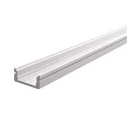 AU-01-10, flat U-profile for 10 - 11,3 mm LED stripes, 200cm, matt white
