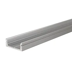 U-Profil AU-01-12, 12-13,3 mm LED Stripes, flach, 1m, silber eloxiert