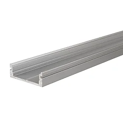 U-Profil AU-01-15, 15-16,3 mm LED Stripes, flach, 1m, silber eloxiert