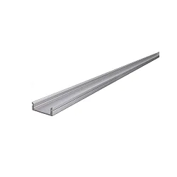 AU-01-15, flaches U-Profil für 15-16.3mm LED Strips, 200cm, Aluminium eloxiert