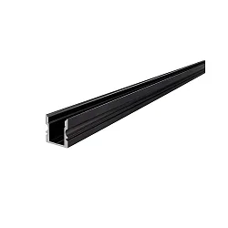 AU-02-08, high U-profile for 8 - 9,3 mm LED stripes, 200cm, matt brushed black