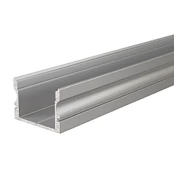 U-Profil AU-02-15, 15-16,3 mm LED Stripes, hoch, 1m, silber eloxiert