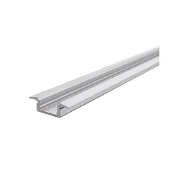 ET-01-08, flaches T-Profil für 8-9.3 mm LED Strips, 200cm, Aluminium eloxiert