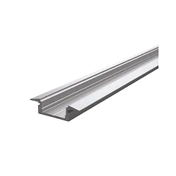 ET-01-10, flat T-profile for 10 - 11,3 mm LED stripes, 200cm, anodized aluminum