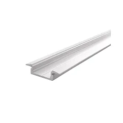 ET-01-12, flat T-profile for 12 - 13,3 mm LED stripes, 200cm, matt white