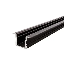 ET-02-10, high T-profile for 10 - 11,3 mm LED stripes, 200cm, matt brushed black