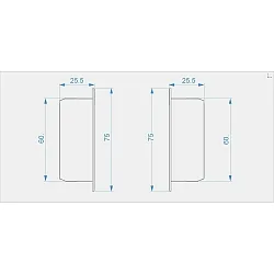 Endcaps c-P-EL-02-10 set 2 items, white