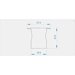 Endcaps c-P-ET-04-12 set 2 items, grey