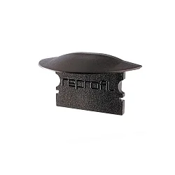 Endkappe F-ET-02-15, 30 mm, 2 Stück, schwarz