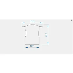 Endcaps f-ET-04-12 set 2 items, grey