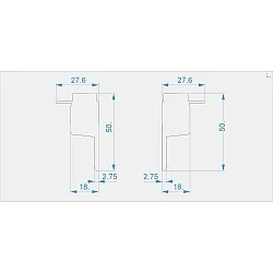 Endcaps H-EL-03-10 set 2 items, white
