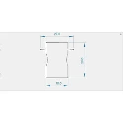 Endcaps H-ET-04-12 set 2 items, grey