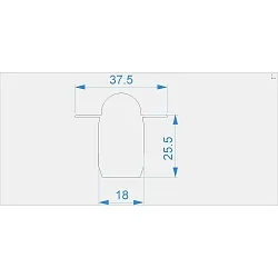 Endcaps R-ET-03-10 set 2 items, grey