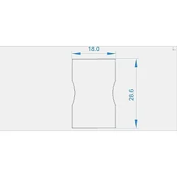 Endcaps R-AU-03-12 set 2 items, grey