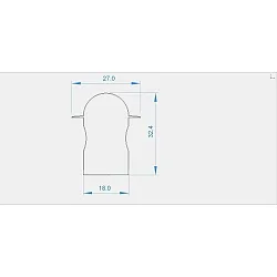 Endcaps R-ET-04-12 set 2 items, grey