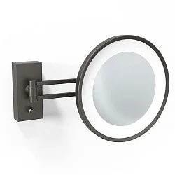 LED Wandkosmetikspiegel BS 36, 3-fache Vergrößerung, 7,5W, 4000K, 1020lm, CRI>80, IP44, silber/matt