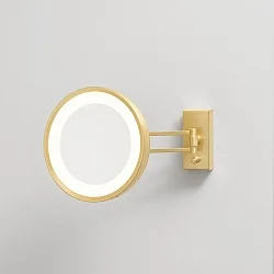 LED Wandkosmetikspiegel beleuchtet BS 36 7x, 7,5W, 4000K, Gold matt