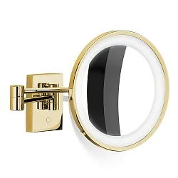 LED Wandkosmetikspiegel beleuchtet BS 40 5x, 6W, 2700-4000K, Gold