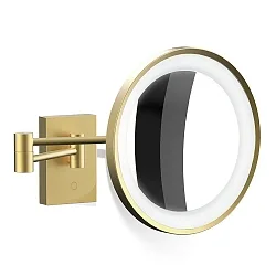 mirror with lighting BS 40 LED 10-fold IP 44, gold matt 