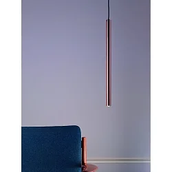 LED Pendelleuchte PIPE 1, 6.5W 350mA, 3000K 600lm, IP20, Roségold / Kupfer