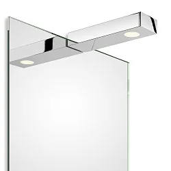 LED Spiegelleuchte FLAT 1 LED, 7W 3000K 370lm, IP44, Chrom