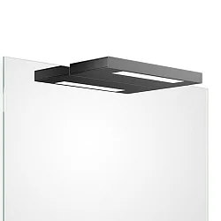 LED Spiegelleuchte SLIM 1-24 N LED, 8W 3000K 1280lm, IP44, schwarz matt